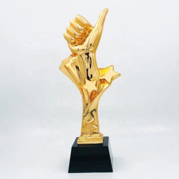 Star Thumbs Up Resin Award Plaque